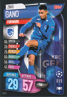 Zinho Gano KRC Genk 2019/20 Topps Match Attax CL #GEN16